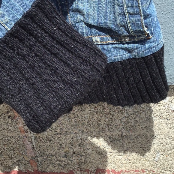 Yanuk Denim Jacket w/ Knit Shawl Collar & Cuffs S - Picture 6 of 10